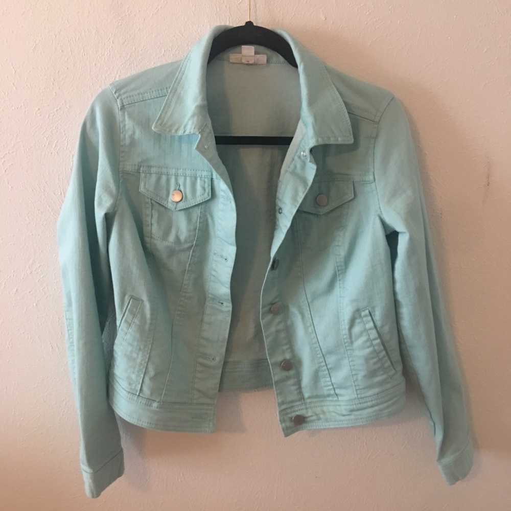 Teal jean jacket